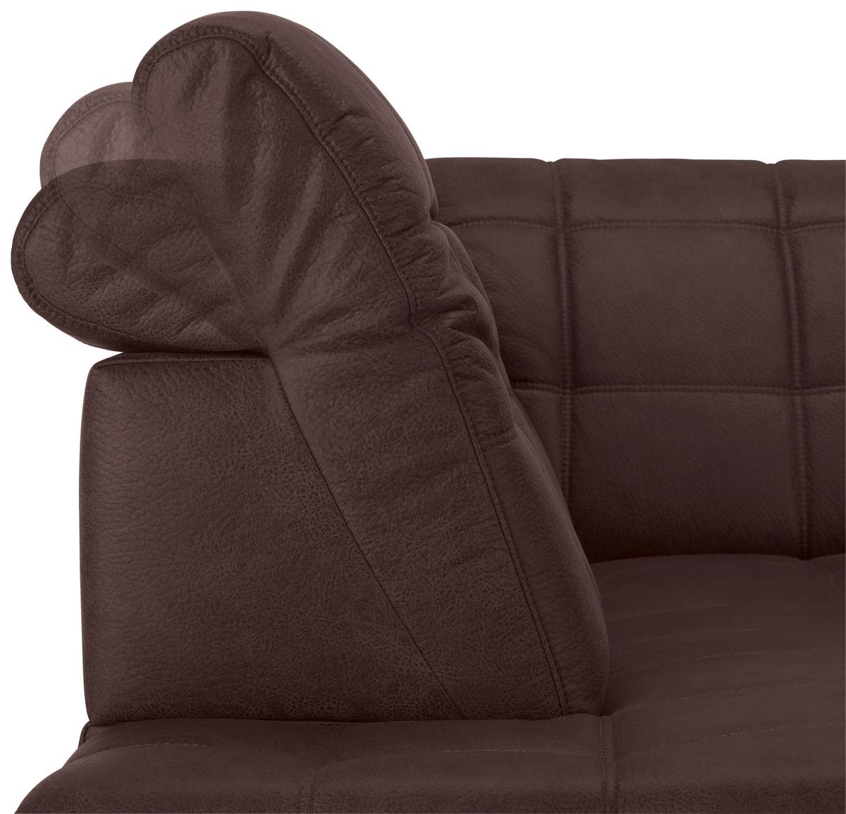Rohová sedačka PANAMA, levá, hnědá - černá/hnědá, Konvenční, kov/textil (216/304cm) - Premium Living