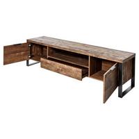 Lowboard Loop TV 180 B: 180 cm Vintage Eiche - Eichefarben/Anthrazit, KONVENTIONELL, Holzwerkstoff (180/45/40cm) - Livetastic