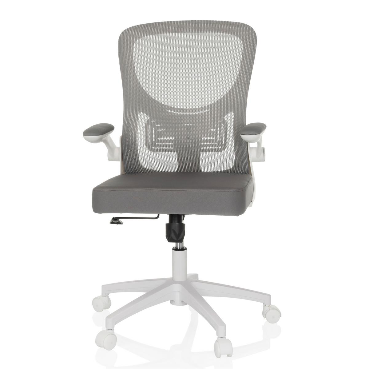 Drehstuhl Grau B: 60 Cm - Grauweiß/Weiß, MODERN, Kunststoff/Textil (60/95-105/54cm) - MID.YOU