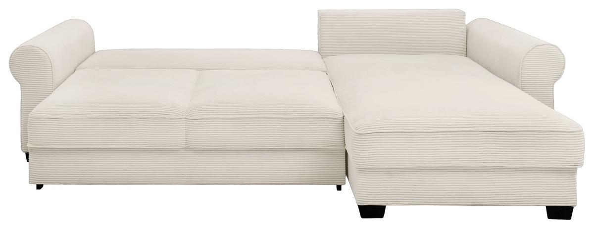 Ecksofa Maureen Creme S: 318x197 Cm - Creme/Schwarz, KONVENTIONELL, Textil (318/197cm) - MID.YOU