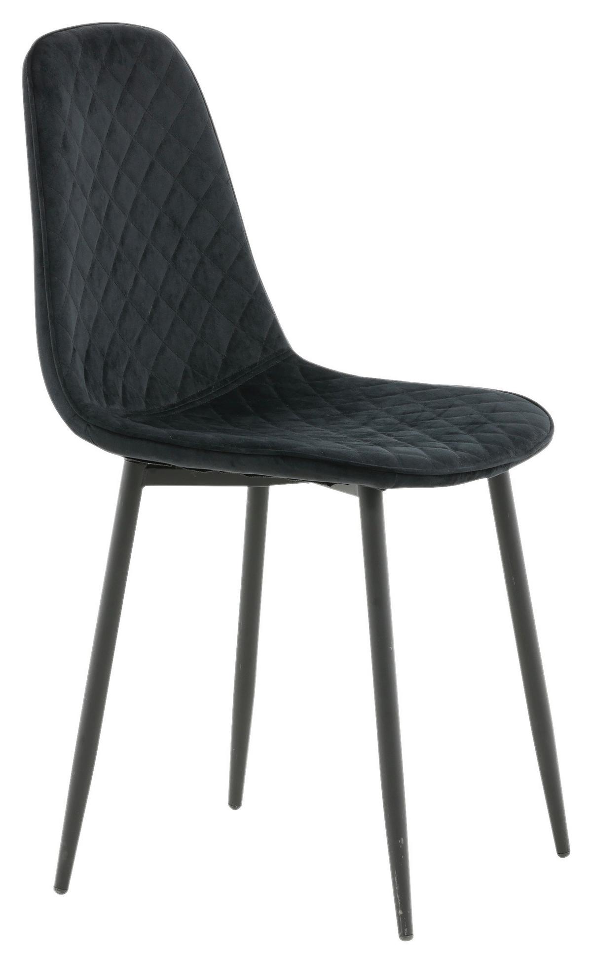 Stuhl-set Polar - Schwarz, Design, Textil/Metall (44/86/52cm) - Livetastic