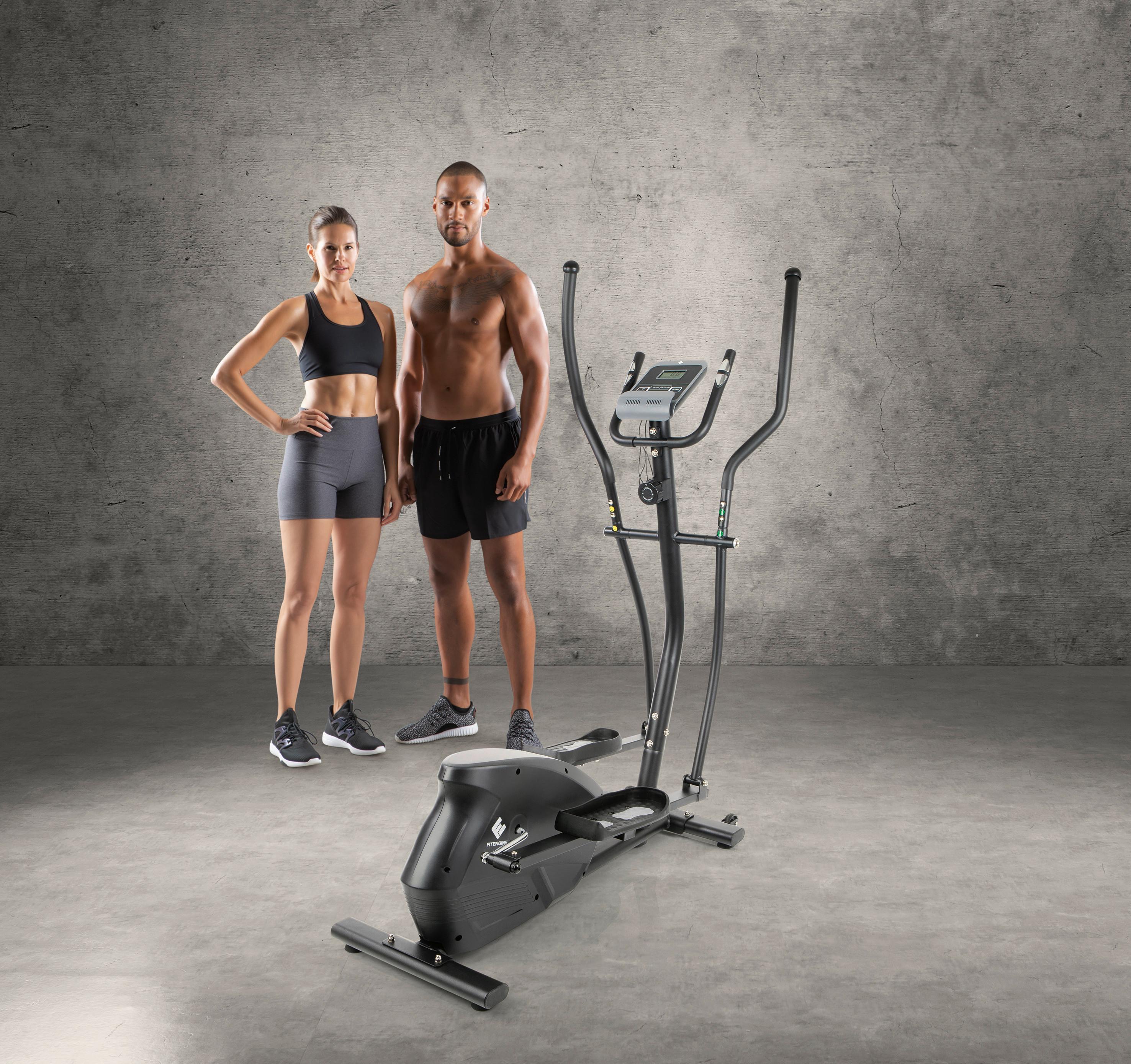 Crosstrainer Fitengine Tablet-und Smartphonehalterung - Schwarz/Grau, Basics, Kunststoff/Metall (121/58/163cm) - TV - Unser Original