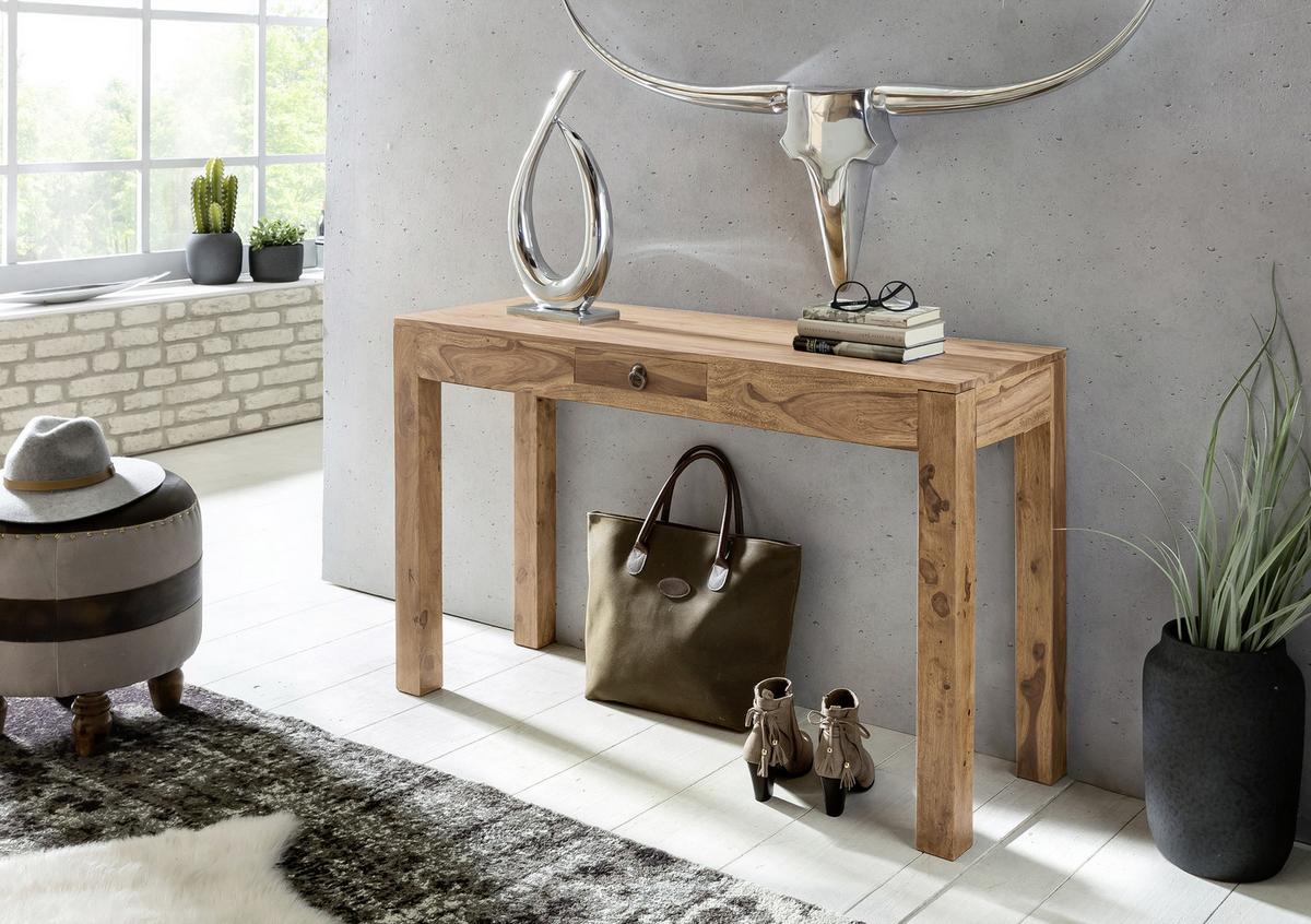 Konsolentisch Mumbai Akazie Echtholz B: 120 Cm Mit Lade - Akaziefarben, LIFESTYLE, Holz (120/40/70cm) - MID.YOU