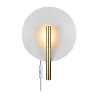 Wandleuchte Furiko Weiß Messingfarben - Messingfarben/Weiß, Design, Metall (31,6cm) - Nordlux