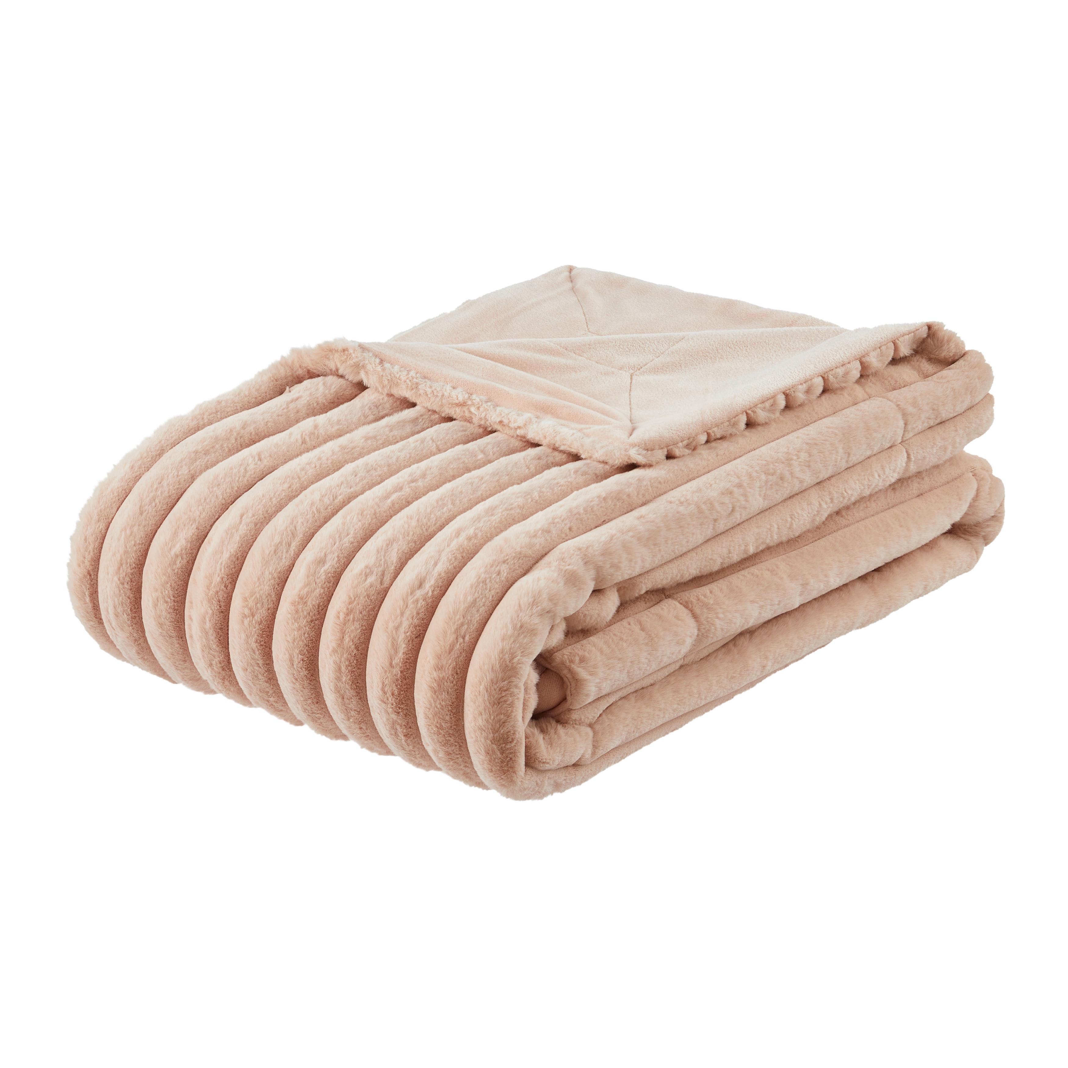 KOŽUŠINOVÁ DEKA MAUDI - ružová, Konventionell, textil (150/200cm) - Mömax