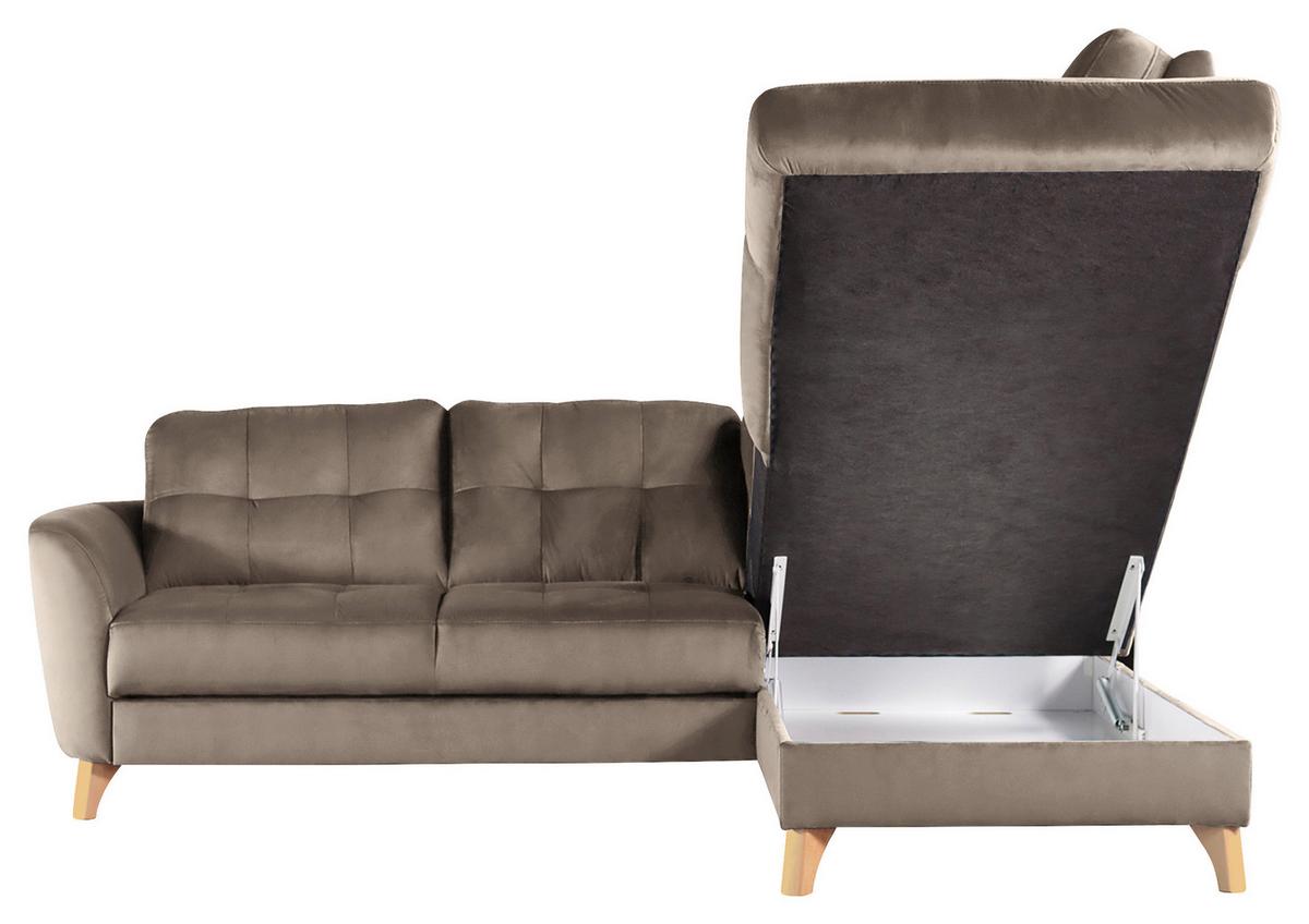 Ecksofa Nordic, Beige S: 236x190 cm - Beige/Buchefarben, Design, Textil (236/190cm) - Livetastic