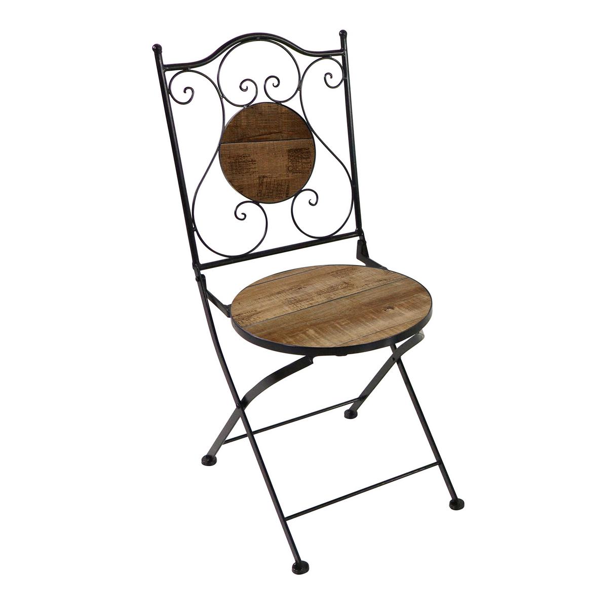 Gartenset Amelie Wood Style - Schwarz/Braun, Basics, Keramik/Metall (60/75cm) - Ambia Garden
