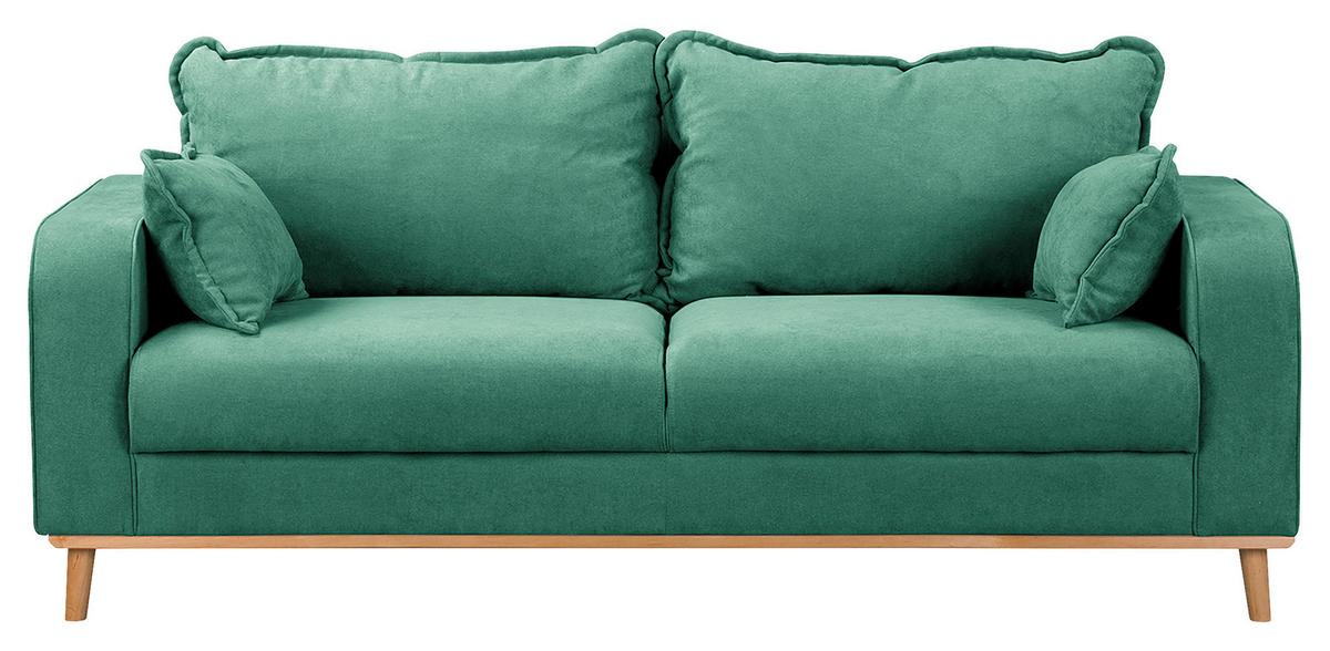 3-Sitzer-Sofa Beata Mintgrün B: 193 cm - Wengefarben/Mintgrün, Design, Textil (193/86/87cm) - Livetastic