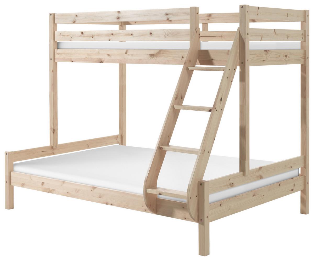 Etagenbett Martin Natur-/ Kieferfarben 90/140x200cm - Naturfarben/Kieferfarben, MODERN, Holz (90/140/200cm) - Vipack