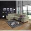 Wohnlandschaft in L-Form Richmond 206x285 cm - Beige/Silberfarben, KONVENTIONELL, Holz/Holzwerkstoff (206/285cm) - Ombra