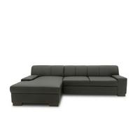 Ecksofa Norma Schwarz Lederlook - Wengefarben/Schwarz, Design, Textil (153/268cm) - MID.YOU