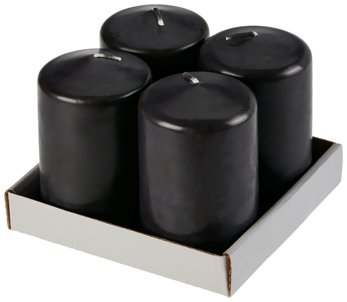 Gyertya Winston - fekete/rózsaszín, Basics, természetes anyagok (6/10cm) - Ondega