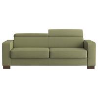 Rozkládací pohovka TREVISO, olivově zelená, s lůžkem - olivově zelená, Basics, dřevo (222/80-100/101cm)