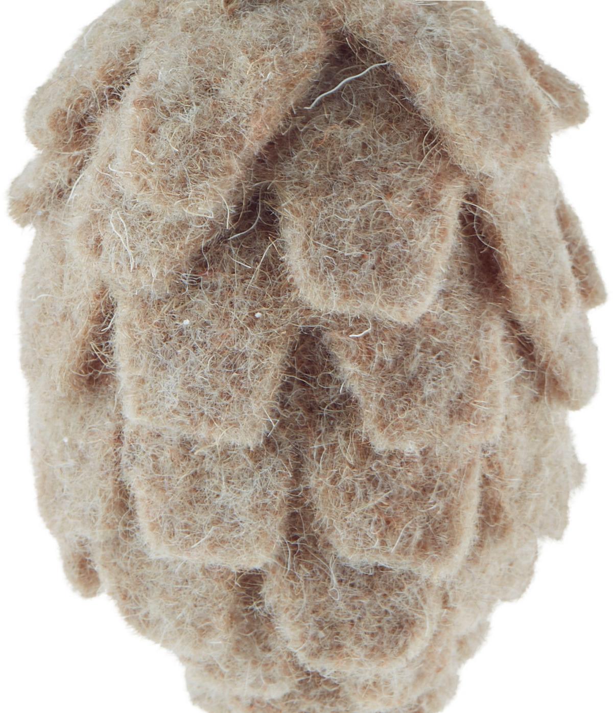 Christbaumschmuck Textil zum Hängen - Braun, Basics, Kunststoff/Textil (5/8cm) - Luca Bessoni