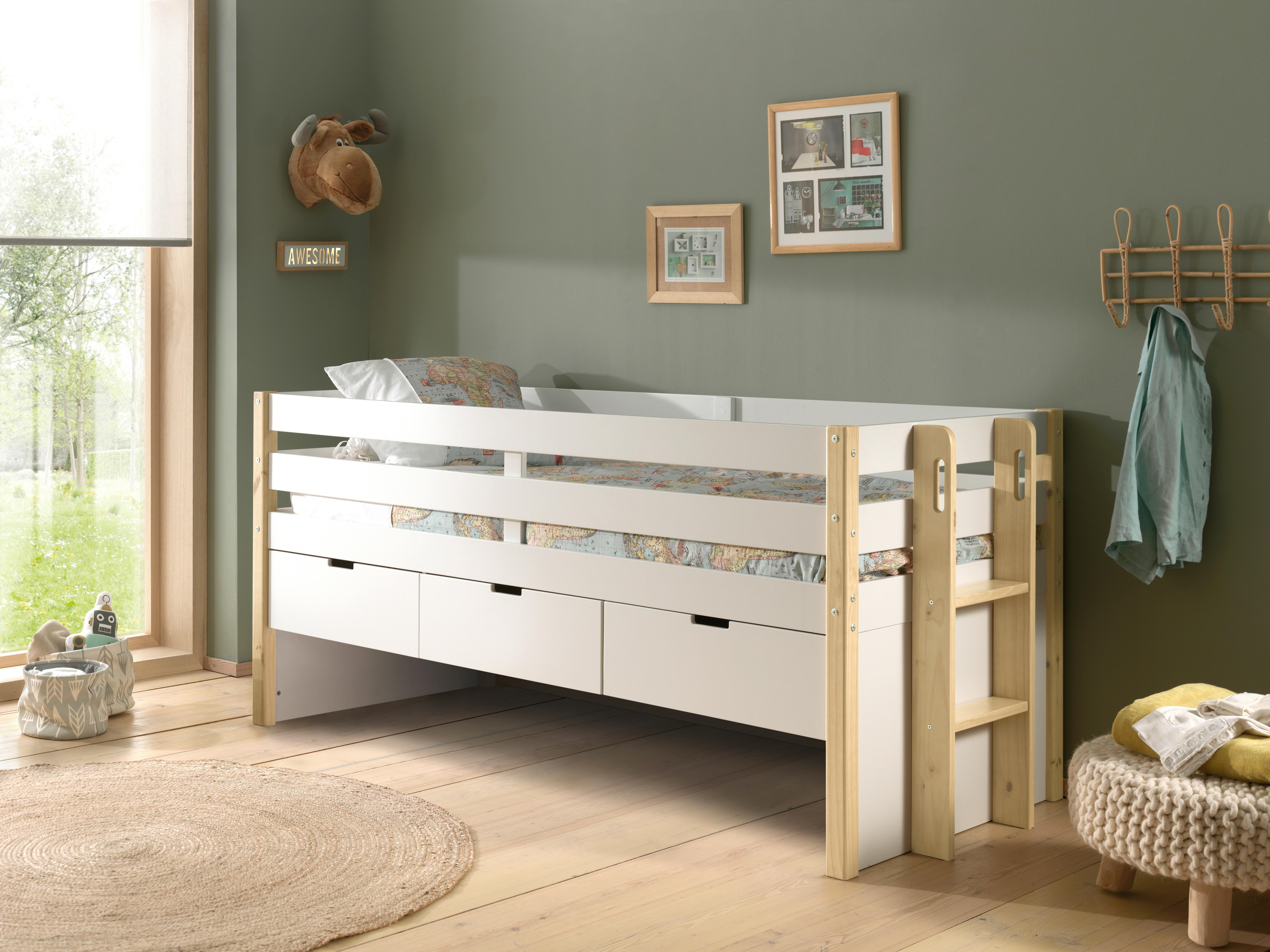 Stauraumbett 90x200 Margrit Weiß