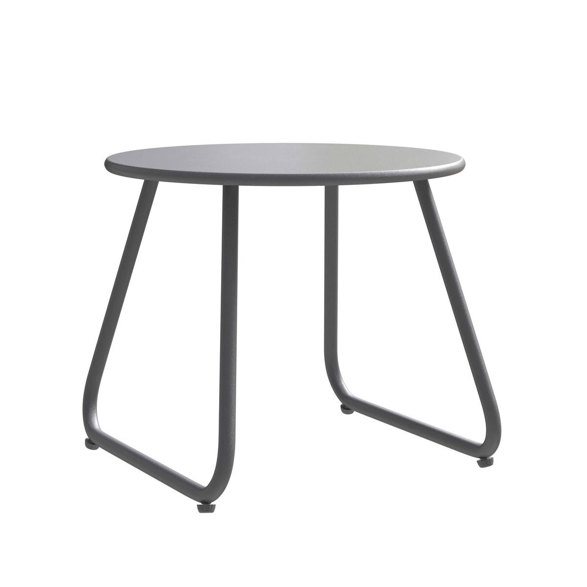 Balkonset Braga - Anthrazit/Hellgrau, MODERN, Textil/Metall - Beldano