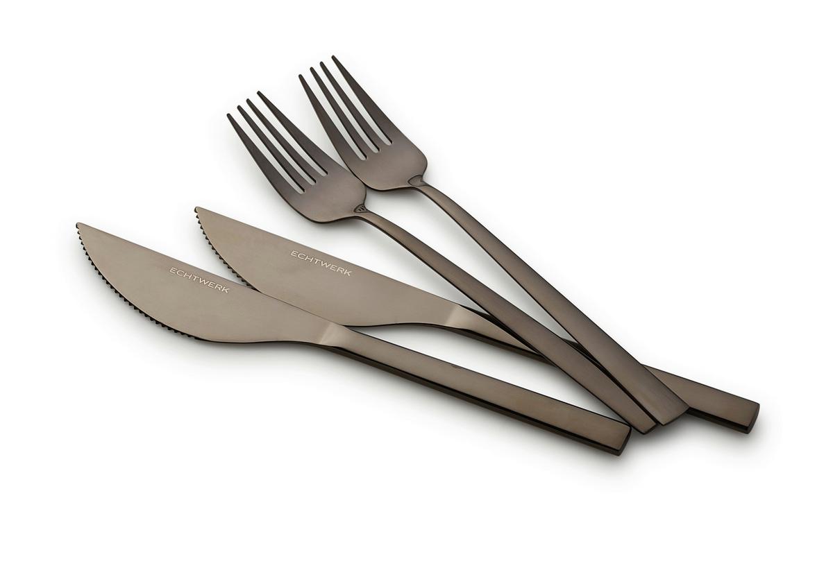 Pizzabesteck 4-teilig Für 2 Personen - Schwarz, Basics, Metall (23cm) - Echtwerk