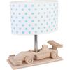 Kindertischleuchte 4112314 Rennwagen - Blau/Naturfarben, Basics, Holz/Holzwerkstoff (32/14/27cm)