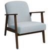 Sessel Retro - Pastellblau/Dunkelbraun, Natur, Holz/Textil (63/78/78cm) - Livetastic