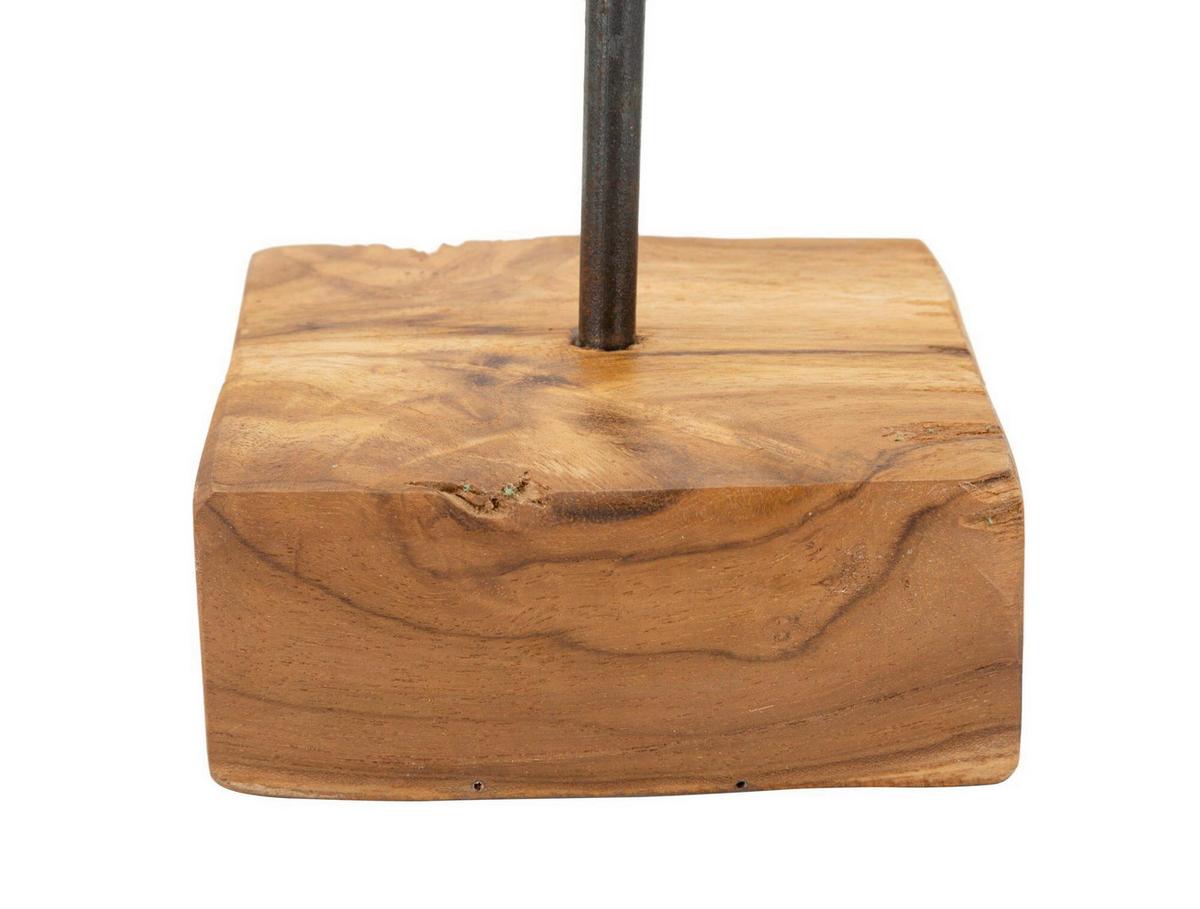 Skulptur Heart Teak Braun, B: 10 cm - Braun, Basics, Holz (10/25/10cm)