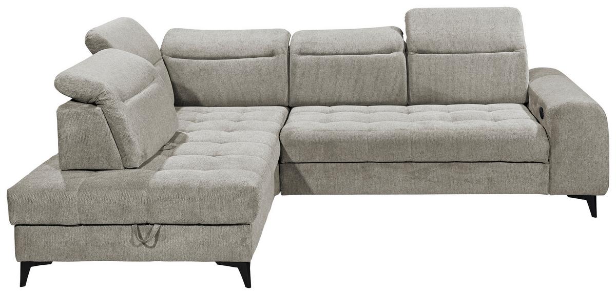 Ecksofa Rockdale Taupe S: 200x282 Cm - Taupe/Schwarz, KONVENTIONELL, Textil (200/282cm) - MID.YOU