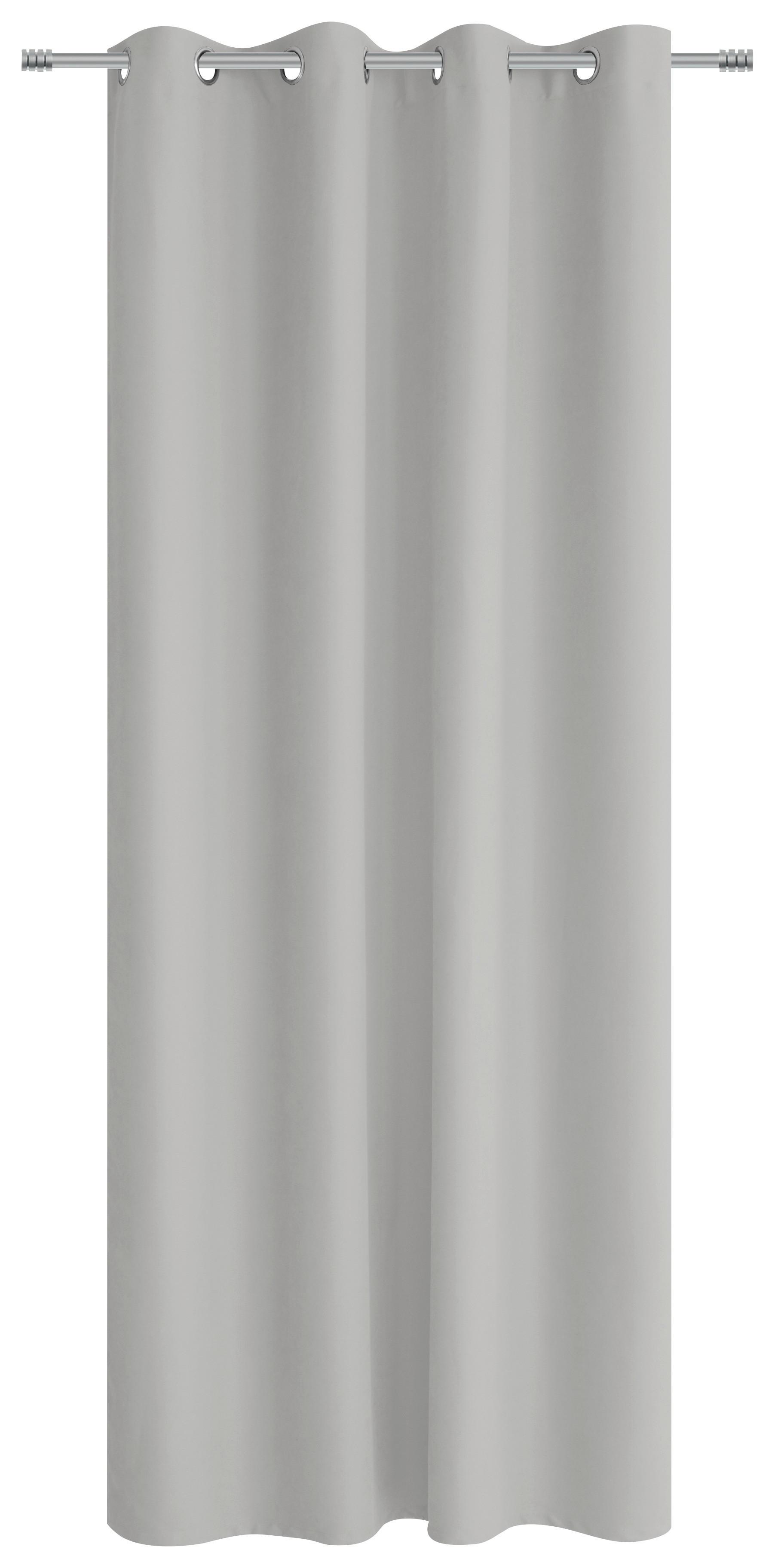 Vorhang Mit Ösen Alena 140x245 Cm Silber