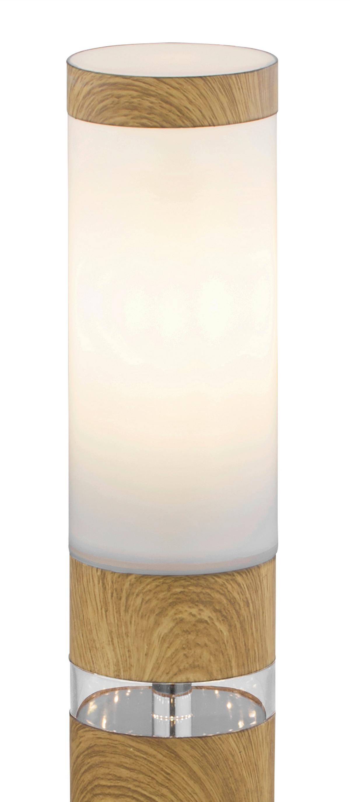 Außenleuchte 15 W Kunststoff/Edelstahl - Klar/Opal, KONVENTIONELL, Kunststoff/Metall (11,7/50cm) - Globo