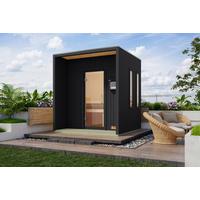 Saunahaus Areluna 1 219/244/216 cm - Schwarz, Basics, Holz (219/244/216cm)