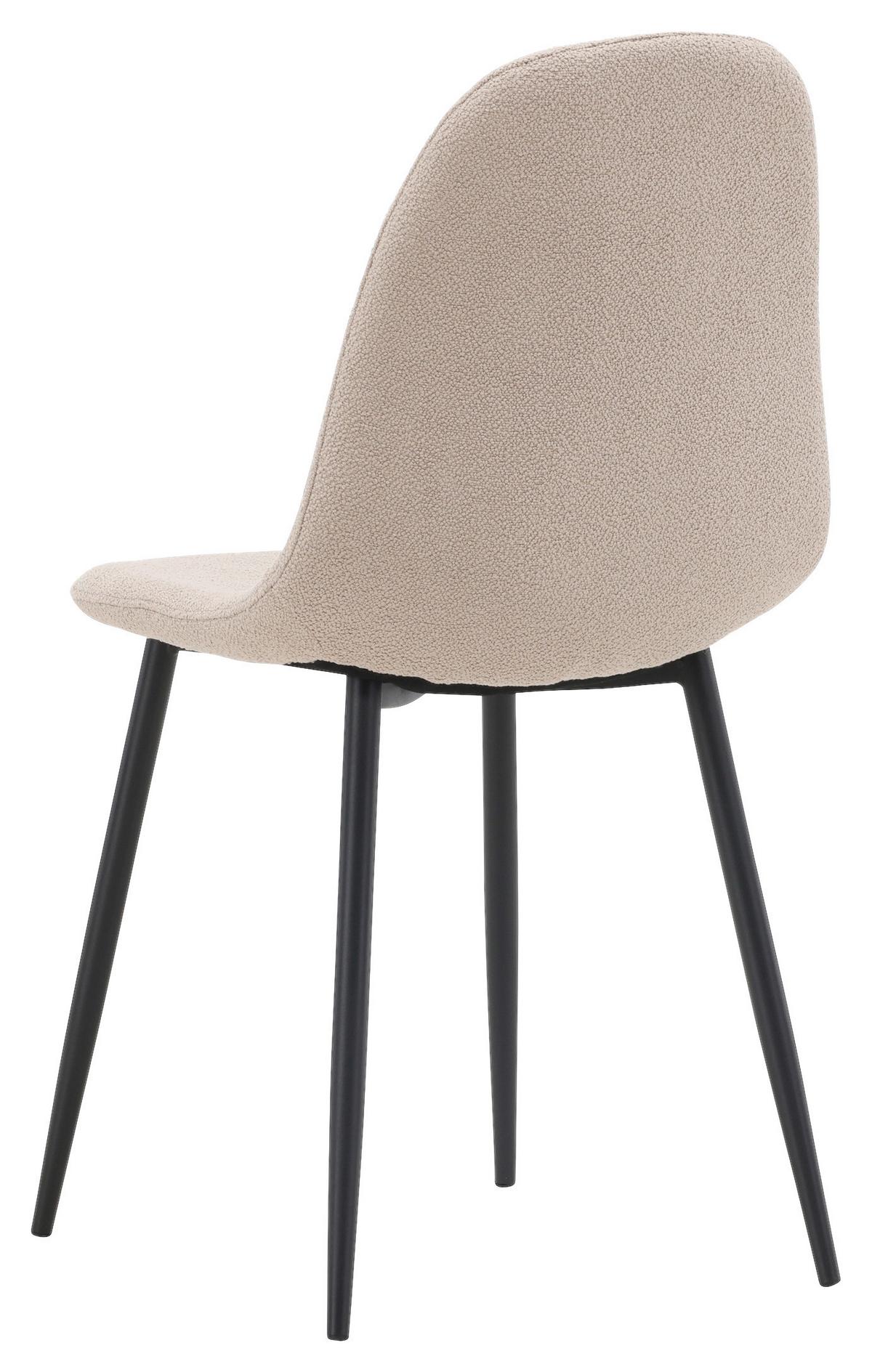 Stuhl-Set Polar - Beige/Schwarz, Design, Textil/Metall (45/90/52cm) - Livetastic