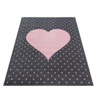 Kinderteppich Herz Pink Bambi 120x170 cm - Pink, Trend, Textil (120/170cm) - Ben'n'jen