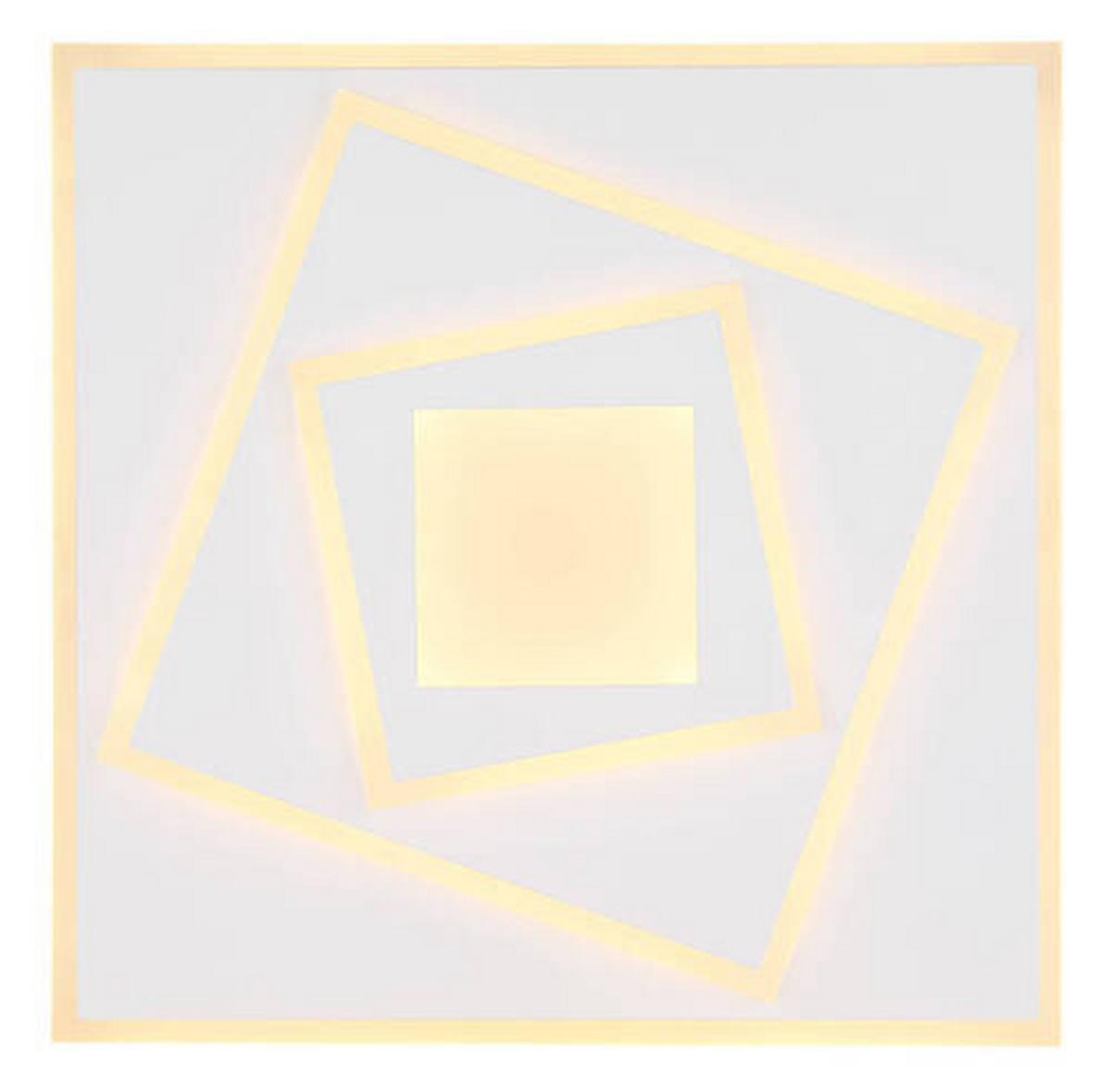 LED-Deckenleuchte 48539-24 - Opal/Weiß, Design, Kunststoff/Metall (40/40/5,4cm) - Globo