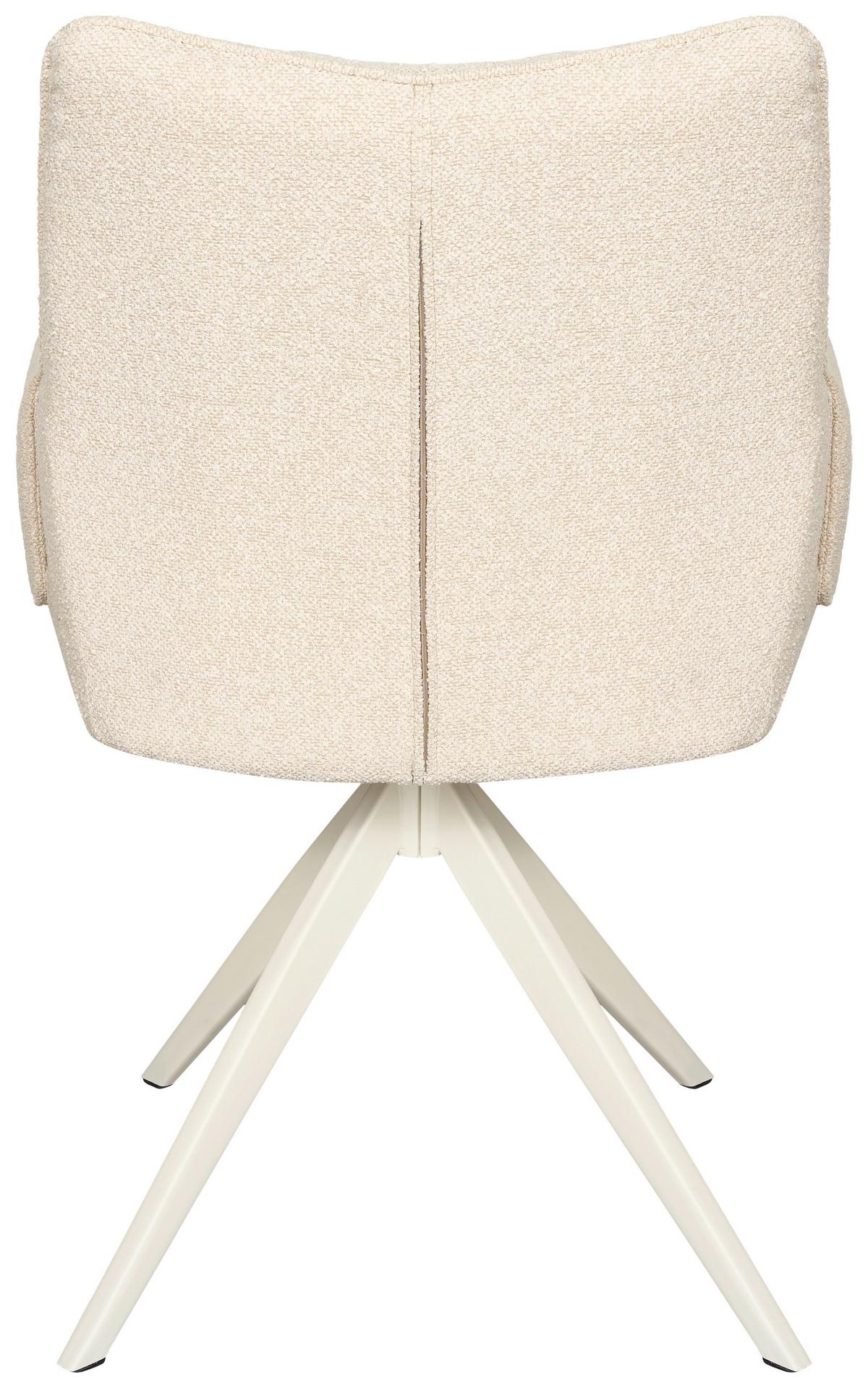 Armlehnstuhl Siena Beige B: 64 cm - Beige, MODERN, Textil/Metall (64/86/65,5cm) - Livetastic