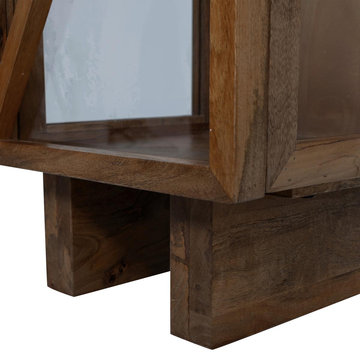 Vitrine Kella Braun B: 40 Cm - Braun, Design, Glas/Holz (40/137/39cm) - Livetastic