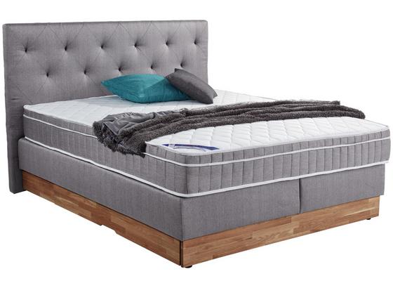 Boxspringbett mit Topper 180x200cm Mara Teilmassiv - Eichefarben/Hellgrau, KONVENTIONELL, Holz/Textil (180/200cm) Boxspringbett mit Topper 180x200cm Mara Teilmassiv - Eichefarben/Hellgrau, KONVENTIONELL, Holz/Textil (180/200cm)