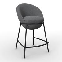 BAROVÁ ŽIDLE ZOA - šedá/černá, Moderní, kov/dřevo (53/51/100cm) - Bessagi Home