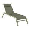 Sonnenliege Olivia Metall/Textil mit Rollen - Beige, MODERN, Textil/Metall (198/62/34-87cm) - Luca Bessoni