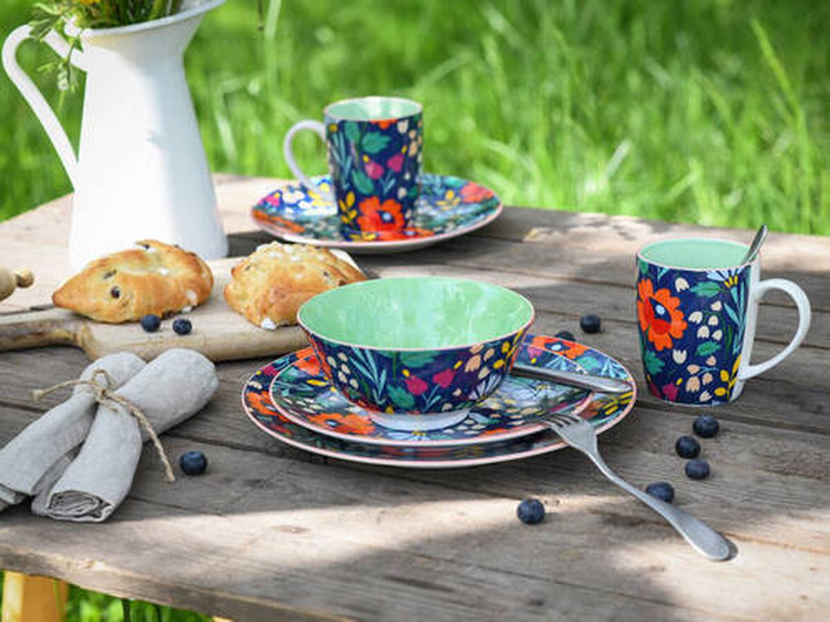 Kombiservice 17406 Folklore Blau - Multicolor, Trend, Keramik (35/32/36null) - Creatable