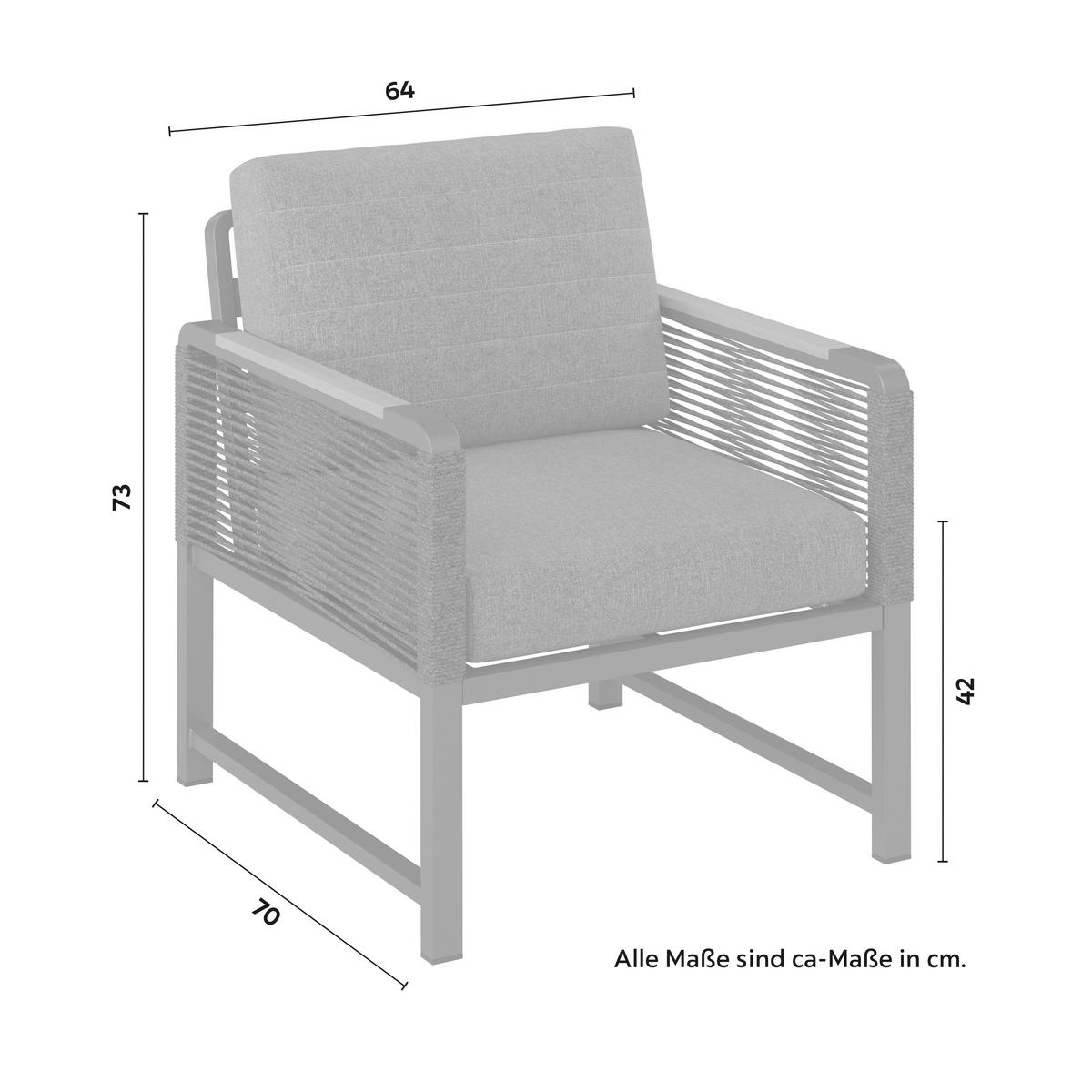 TERASOVÁ SEDACIA SÚPRAVA WASHINGTON - sivá/prírodná farba, Modern, kov/textil (192/73/192cm) - Mömax