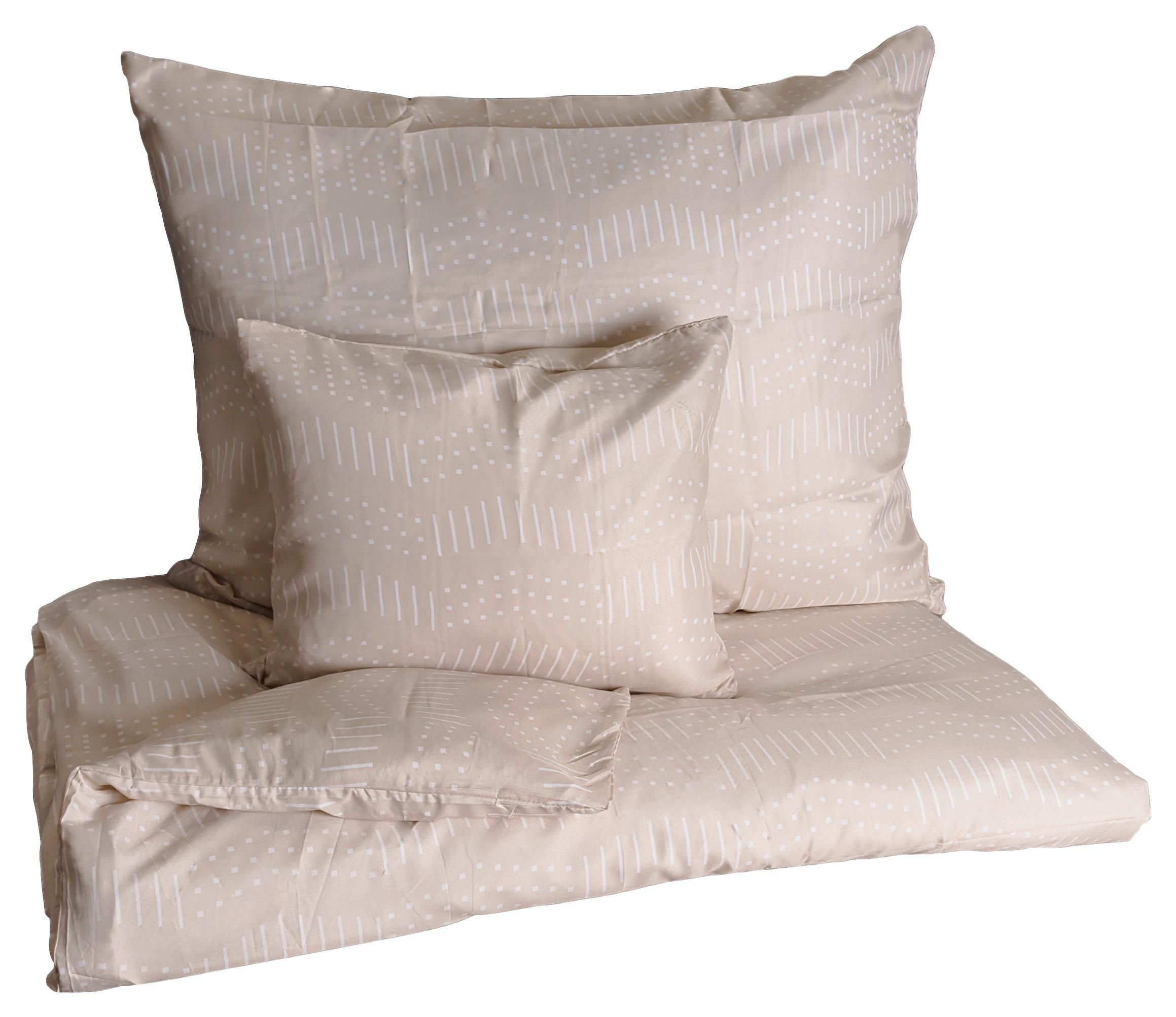 Ágyneműhuzat-garnitúra Lissy - bézs/sötétkék, Konventionell, textil - Ondega