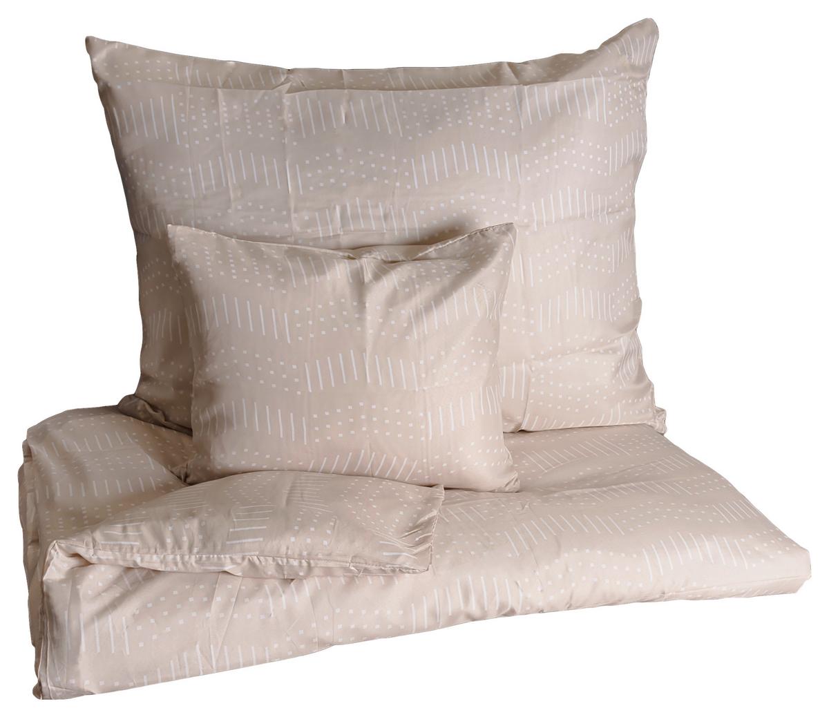 Ágyneműhuzat-garnitúra Lissy - bézs/sötétkék, Konventionell, textil - Ondega