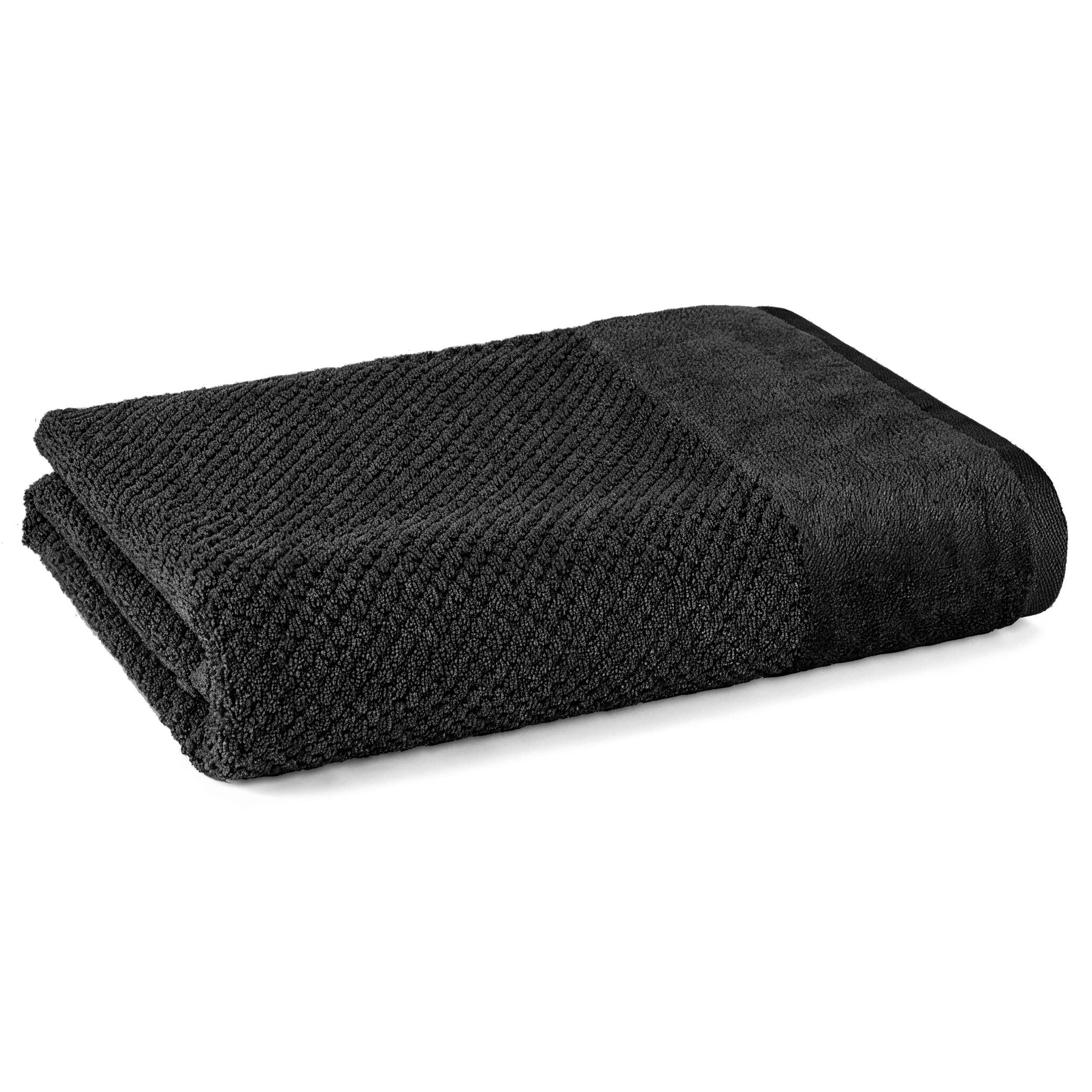 DUSCHTUCH Popcorn 70x140 cm Schwarz - Basics (70/140cm)