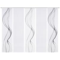 Flächenvorhang Fumaso Grau Weiß B: 60 cm - Weiß/Grau, Design, Textil (60/245cm) - Novel