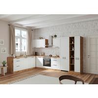 Eckküche Meran Ohne Geräte 240x360 Cm Weiß/eiche Dekor - Eiche Wotan/Weiß, LIFESTYLE, Holzwerkstoff (240/360cm) - Held