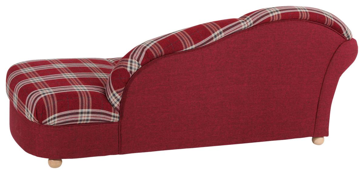 Recamiere Corona Rot, Rücken Echt - Buchefarben/Braun, Design, Textil (191/83/81cm) - Max Winzer