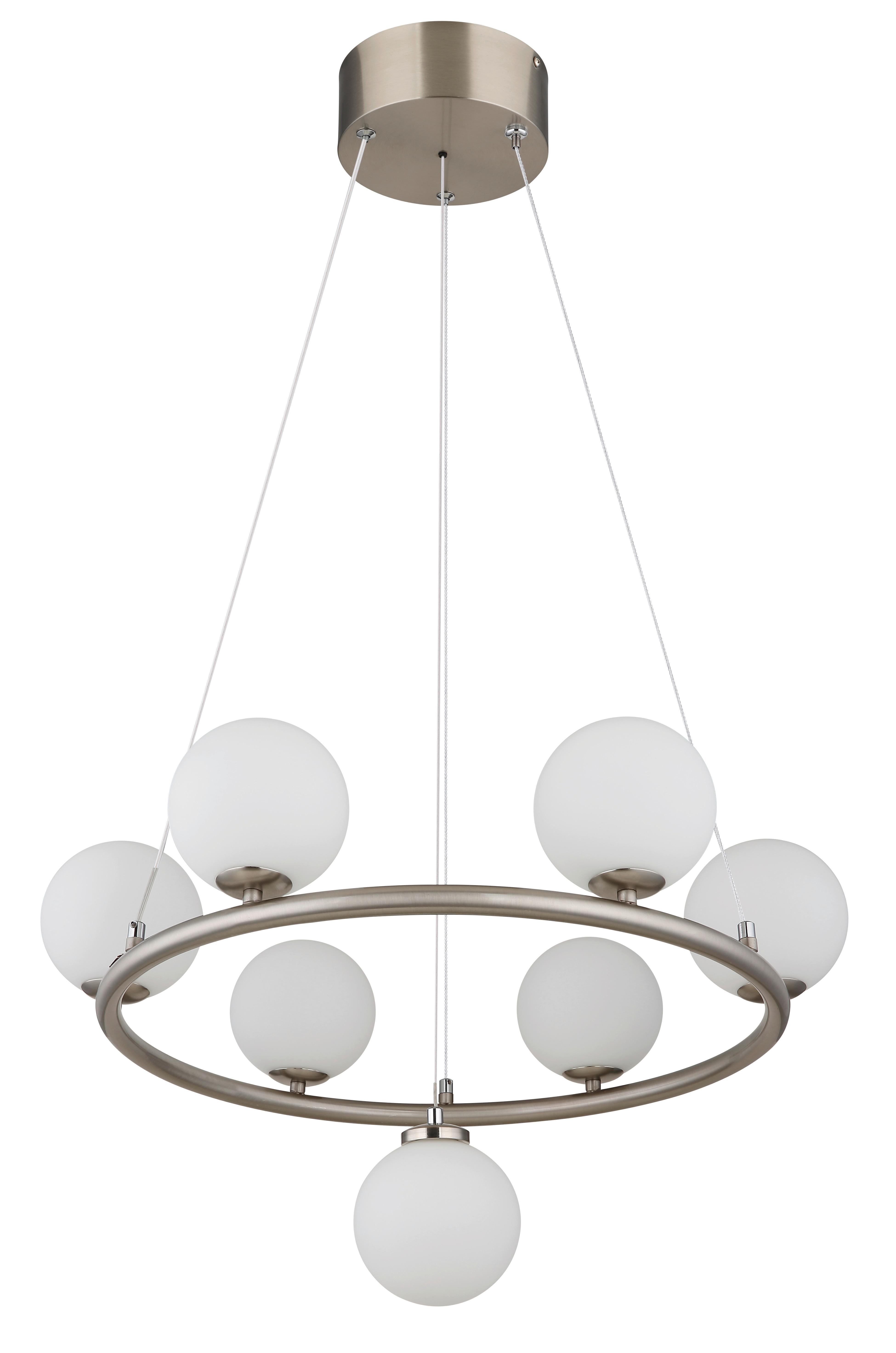 Led-hängeleuchte 56140-5h - Schwarz/Weiß, Design, Glas/Kunststoff (60/120cm) - Globo