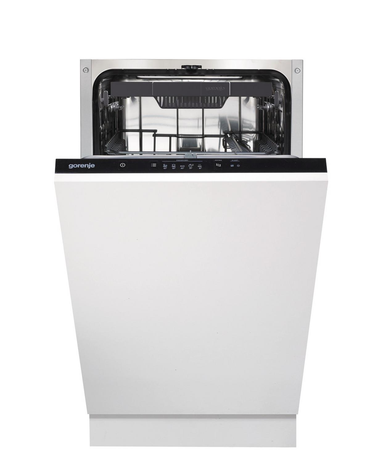 Einbau-geschirrspüler Bxhxt: 44,8x81,5x55 Cm - Edelstahlfarben/Schwarz, Basics, Metall (44,8/81,5/55cm) - Gorenje