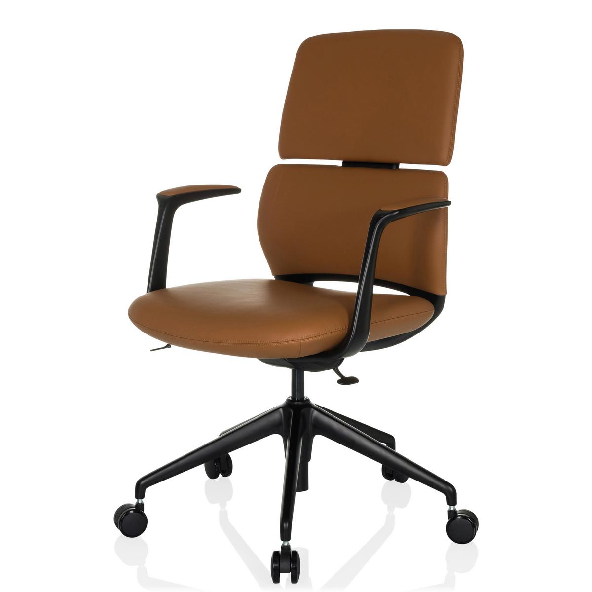 Drehstuhl Camel B: 62 cm - Schwarz, MODERN, Leder/Kunststoff (62/98-108/60cm) - MID.YOU