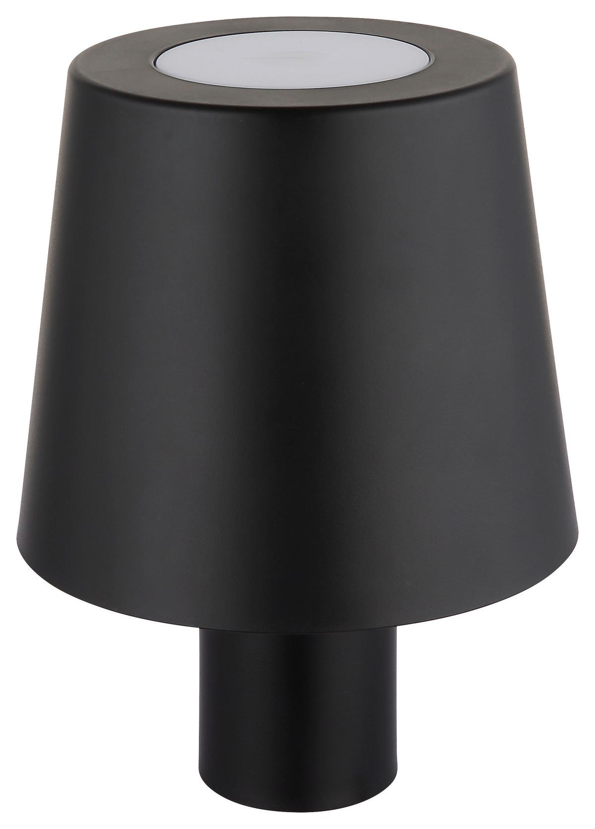 Akku-tischleuchte Alegria - Schwarz, MODERN, Kunststoff (10,5/14cm) - Luca Bessoni