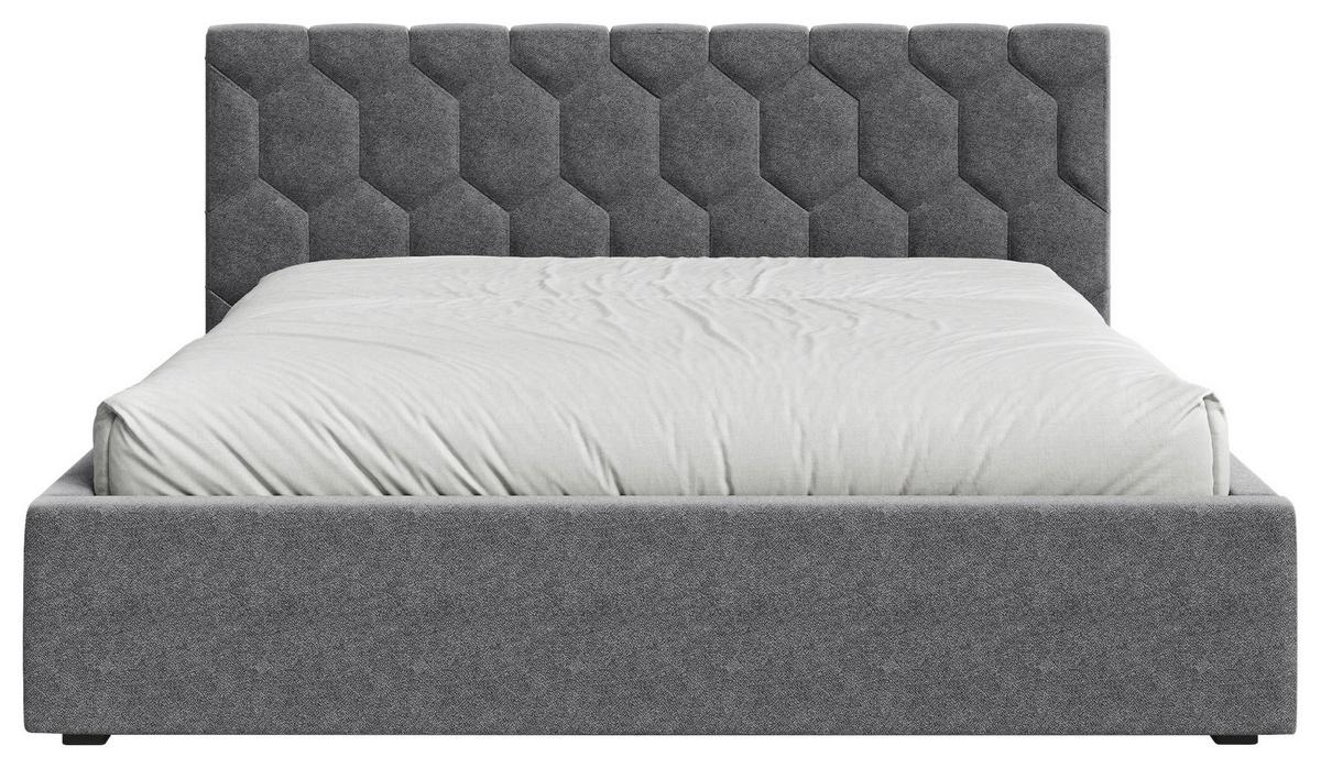 POLSTERBETT Veronice Anthrazit 140x200cm - Anthrazit/Schwarz, MODERN, Holz (140/200cm) - MID.YOU