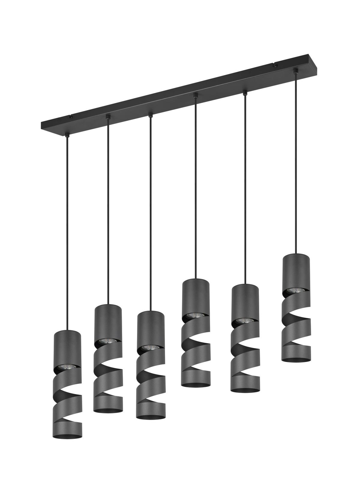 Pendelleuchte 364000632 Stream - Schwarz, KONVENTIONELL, Metall (100/14/150cm) - Trio Leuchten